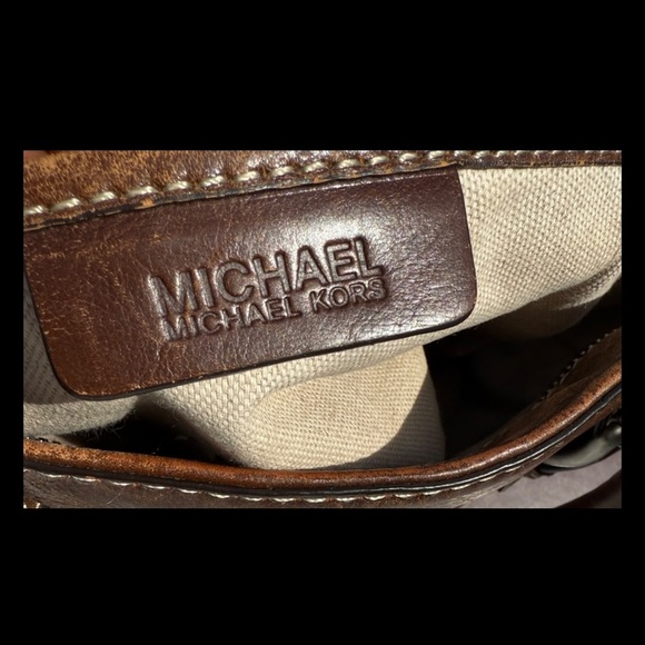 MICHAEL KORS SATCHEL VINTAGE SHOPPER HOBO TOTE PEBBLE LEATHER W COMPARTMENTS - Picture 9 of 9